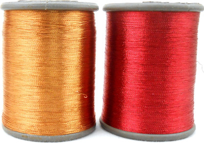 

jaz Jaz's Combo Zari Threads- Red & Copper Colour for Embroidery-Beading-Jewellery making/ Decorations/Crafts Projects