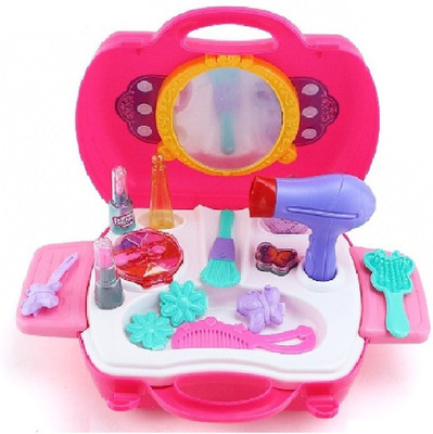 

Toys Bhoomi 21 Pieces Bring Along Girls Beauty Suitcase Makeup Vanity Toy Set