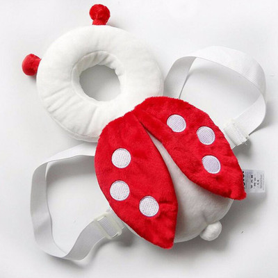 

Foara Baby Toddler Adjustable Cotton Head and Shoulder Protection Drop Resistance Cushion Pad (Prevents Head Injuries) Suitable for Age 4-18 Months(White and Red)