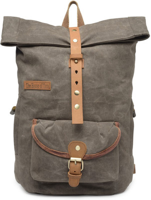 

The House of Tara Coated Canvas Day 19 L Backpack(Grey)
