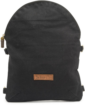 

The House of Tara Coated Canvas Crossbody Bag 4 L Backpack(Black)