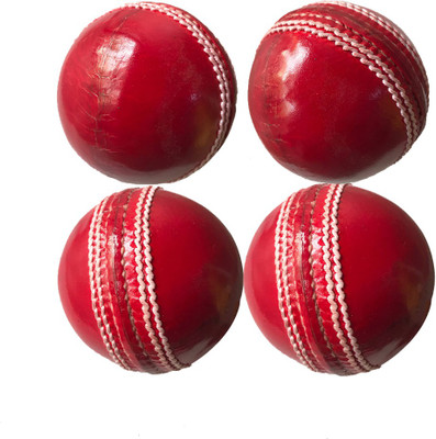 

BUY INDIAN MADE TOP CLASS 4 PIECE CRICKITERS CHOICE Cricket Leather Ball(Pack of 4, Red)