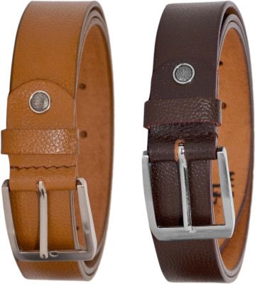 

HyEnd Men Formal, Casual, Evening, Party Tan, Brown Genuine Leather Belt, Chocolate;tan
