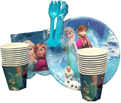 

TECHNOCHITRA COMBO BIRTHDAY PARTY SPECIAL PRINTED -PLATES , CUP , SPOONS & NAPKINS-FAIRY THEME(Set of 20)