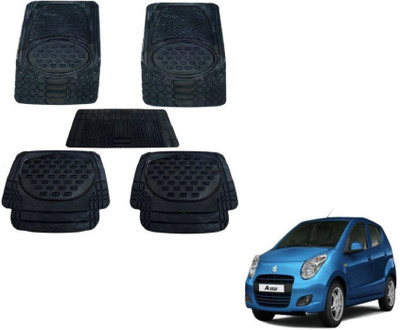 MOCKHE Rubber, Plastic Standard Mat For  Maruti Suzuki A-Star(Black)