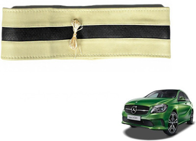 MOCKHE Hand Stiched Steering Cover For Mercedes Benz A-Class(Beige, Black, Leatherite)