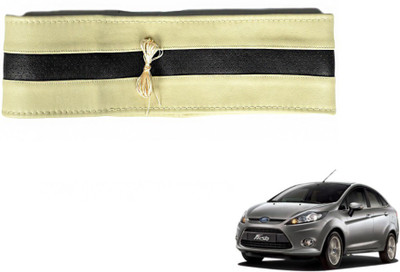 MOCKHE Hand Stiched Steering Cover For Ford Fiesta(Beige, Black, Leatherite)
