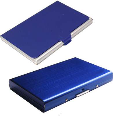 

Stealodeal Full Blue Metal Limited Edition With Stainless Steel 6 Card Holder(Set of 2, Black, Blue)