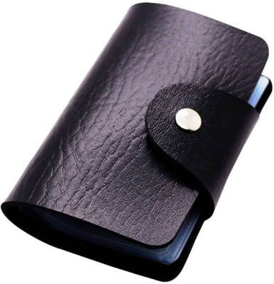 

Menzy Men Black Artificial Leather Card Holder(24 Card Slots)