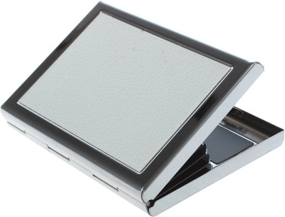 

Menzy Metal With Leather Cards Holder Wallet 6 Card Holder(Set of 1, Silver, White)