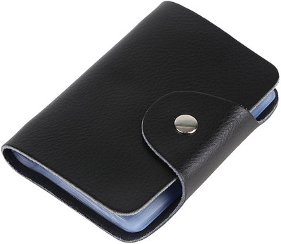 

Menzy Credit Debit Or Atm Card Case Wallet For Men Women 24 Card Holder(Set of 1, Black)