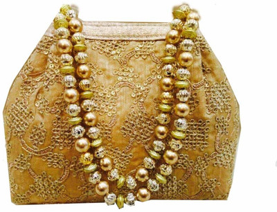 

Craftbazaar Party Gold Clutch