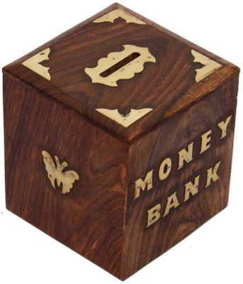 

OnlinePurchas cubic coin bank Coin Bank(Brown)