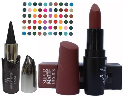 

AV Half N Half Super Matte Lipstick Kajal Bindi(Set of 3)