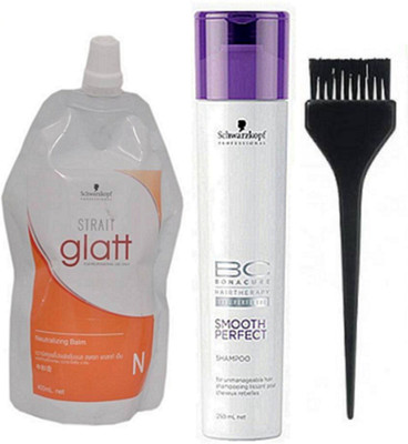 

Professional Kit Brush With Schwarzkopf Hair Strait Glatt N Neutrilize With Smooth Perfect Shampoo 250ml(Set of 3)