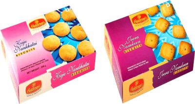 

Haldiram's Kaju Nankhatai and Jeera Namkeen Biscuites (Combo Pack)(500 g, Pack of 2)