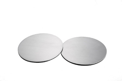

TRUSTCART 0 Compartments STAINLESS STEEL Stainless Steel Round Coaster, Silver, Set of 6(Silver)
