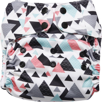 

Apple Blossoms PUL Fabric MicroFleece Black, White & Red (OS-AIO-TE) One Size ALL-IN-ONE Style Diapers (Snap Closure) - New Born