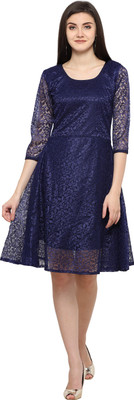 Serene Store Women A-line Blue Dress Serene Store Women A-line Blue Dress