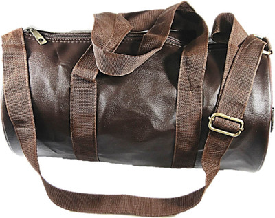 

Muccasacra Small weekender Duffle Gym Bag with 3 compartments (Coffee Brown) Gym Bag(Brown)