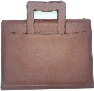 

Relish Craft leather Faux Leather Office File Folder Hand Bag(Set Of 1, Brown)