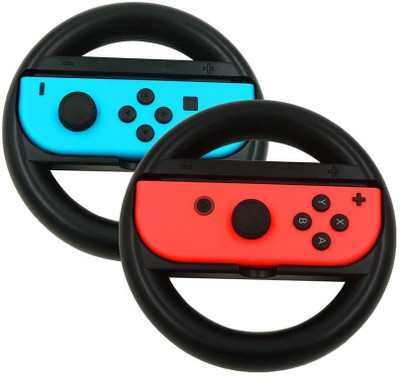 

Microware Steering Wheel handle grips for Nintendo Switch Game, Racing Wheel Joy-con grips Set by Lammcou for Nintendo Switch Controller (2 Pack, Black) Gaming Accessory Kit(Black, For PC)