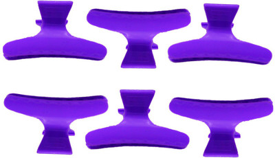 

One Personal Care Salon Hairdresser Snap Movement | Maximum Gripping | Non Slipping Barrette SQ-9983 Hair Claw(Purple)