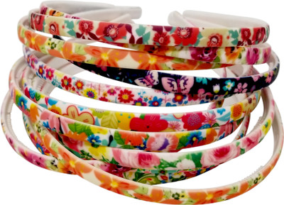 

Evolution Hair Band Multicolored Garden Mixed Flower Prints Hair Band, Head Band, for Women/Girls (Pack of 12) Hair Band(Multicolor)