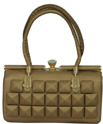 

Belleza Hand-held Bag(Brown, Gold)