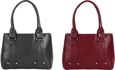 

Lady bar Shoulder Bag(Black, Maroon)