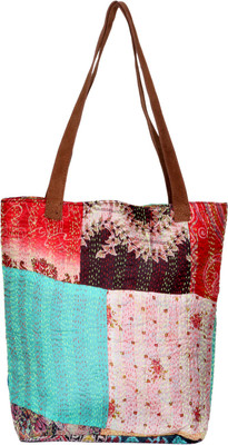 

IndiWeaves Men & Women Casual Multicolor Silk Tote