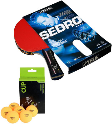 Cosco Stiga Sedro Table Tennis Bat ( Pack of 1 ) With Cup Ping Pong Table Tennis Ball ( 6 Balls ) Table Tennis Kit available at flipkart for Rs.3890