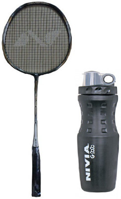 

Nivia Combo of Two- One 'K Laser- 500' Badminton Racket and One 'G-2020' Sipper (Color On Availability)- Badminton Kit