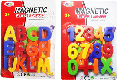 

GurujiSales Magnetic Learning Capital Alphabets And Numeric Letters with Sign For Kids.(Orange, Red, Green)