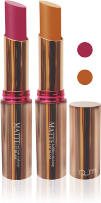 

FEMINA09 cosmetics makeup velvet matte Enriched with Vitamin E lipstick d pink musted yellow fashion collection combo set of 2(d pink, musted yelow, 10 g)