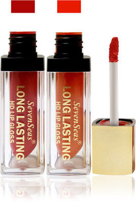 

seven seas cosmetics makeup HD long lasting lady liquid matte lip gloss lipstick fashion color maroon orange(maroon : orange, 10 ml)