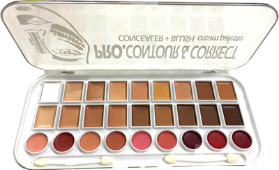

LUV-LI IMPORTED PROFESSIONAL STUDIO MAKEUP PALETTE WITH 18 COLOR CONCEALER AND 9 COLOR LIP BLUSH