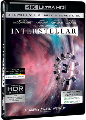 

Interstellar (4K UHD + Blu-ray + Bonus Disc) (3-Disc Box Set)(4K(UHD) Blu-ray English)