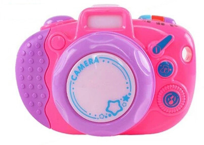

TALKING GANESHA Cute Colorful Luminous Camera with 4 Sound Effects, 8 Animal Sounds, more than 10 different types of music learning & development toy for kids (pink)(Pink)