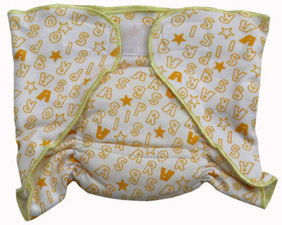 

ANNAPURNA SALES 100% Pure Ultra-Soft Cotton New Born baby Diapers or Nappies( 0 - 6 Months ) !! Skin Friendly and Premium Quality, Yellow