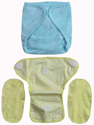 

ANNAPURNA SALES 100% Pure Ultra-Soft Cotton New Born baby Diapers or Reusable Padded New Born Baby Nappies Combo Pack of 2 Pcs. ( 6 - 9 Months, Blue;yellow
