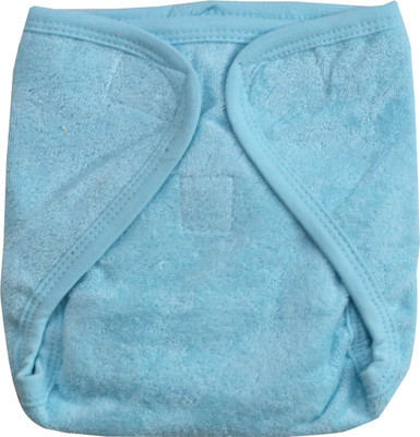 

ANNAPURNA SALES 100% Pure Ultra-Soft Cotton New Born baby Diapers or Reusable Padded New Born Baby Nappies ( 9 - 12 Months, Blue