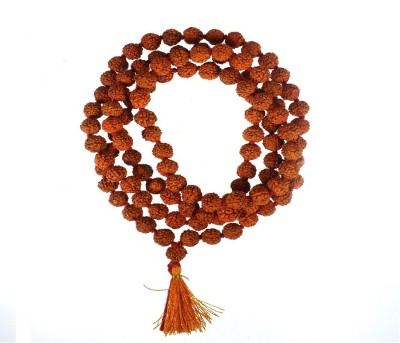 SHIVOHAM Original 5 Mukhi Rudraksha Mala 108+1 Beads (Lab Certified) Wood Necklace