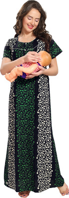 AV2 Women Maternity/Nursing Nighty(Multicolor)