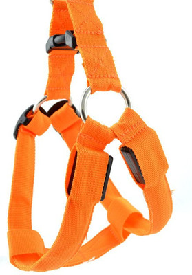 Futaba FUB2485PET Dog Reflective and LED Harness(, orange