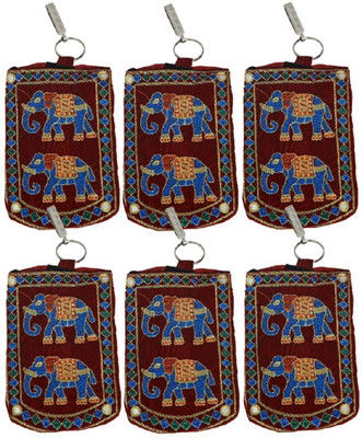 

Kuber Industries Designer Embroided Mobile-Phone Pouch Cover With Purse Pocket And Sari Hook For Women Pouch(Red)