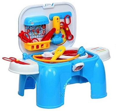 megashine Carry Along 2 in 1 Doctor Play Set With Sitting Stool