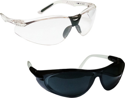 

Vezual 3M 11852 VIRTUA V3 IN (Pack of 1) Eye Safety Goggles & Tinted (Pack of 1) Hard Coated / UV Protected Lens For Power Tool, Welding, Laboratory, Wood-working Safety Goggle(Free-size)