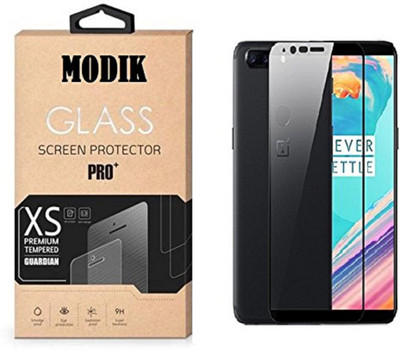 MODIK Tempered Glass Guard for Oneplus 5T Tempered Premium Full Front Body Cover Edge to Edge Screen Guard Protector(Pack of 1)