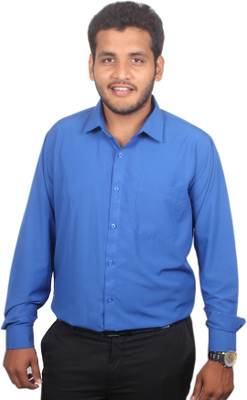 MAHARAJA Men Solid Casual Blue Shirt MAHARAJA Men Solid Casual Blue Shirt